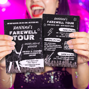 Convite Fim de Semana da Última Turnê de Banda de Rock