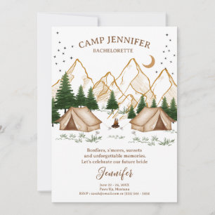 Convite Fim de Semana de Aventura da Solteirona no Acampam