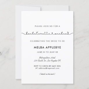 Convite Fim de semana de Bachelorette de fonte cardíaca d