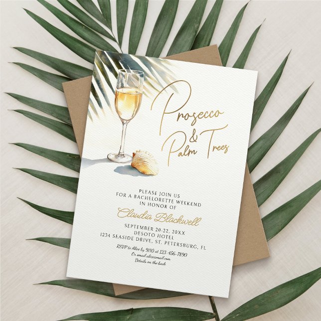 Convite Fim de Semana de Bachelorette Tropical da Costa da (Criador carregado)
