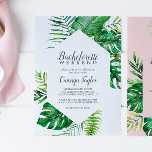 Convite Fim de Semana de Bachelorette Tropical Selvagem