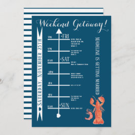 Convite Fim de Semana de Despedida de Solteira com Aquarel