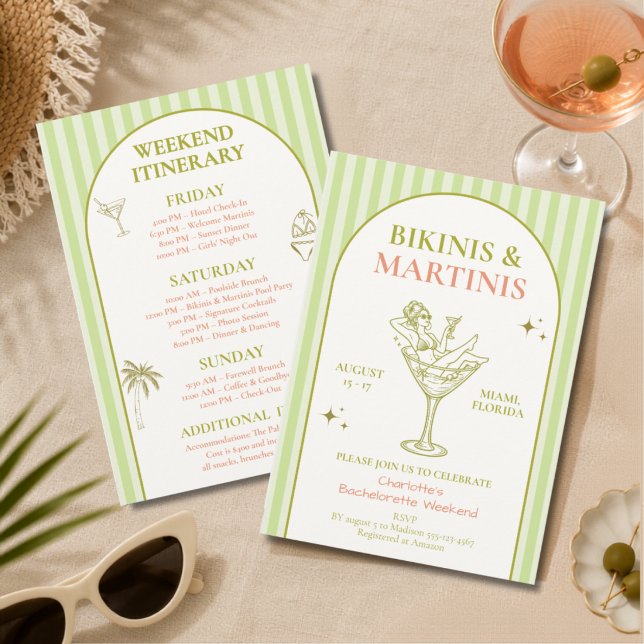 Convite Fim de Semana de Despedida de Solteira com Bikinis (Criador carregado)