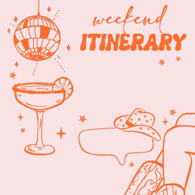 Convite Fim de Semana de Despedida de Solteira Cowgirl Dis (Criador carregado)