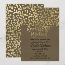 Fim de Semana de Despedida de Solteira Dourado Mod