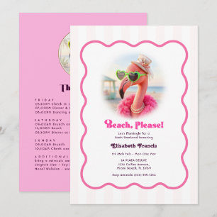 Convite Fim de Semana de Despedida de Solteira Flamingo Pr