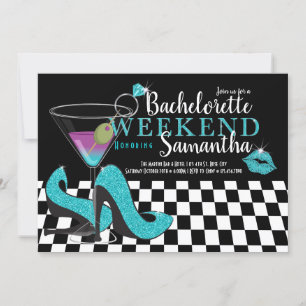Convite Fim de Semana de Despedida de Solteira Glamour Bri