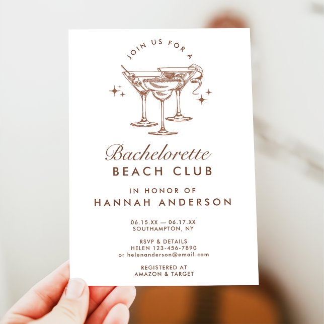 Convite Fim de Semana de Despedida de Solteira Retro Cockt (Criador carregado)