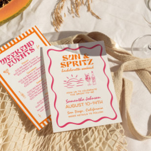 Convite Fim de semana de despedida de solteira: Sol e Spri