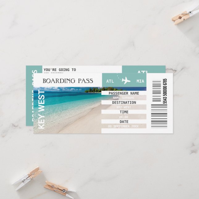 Convite Fim de semana de embarque do avião de destino (Frente/Verso In Situ)