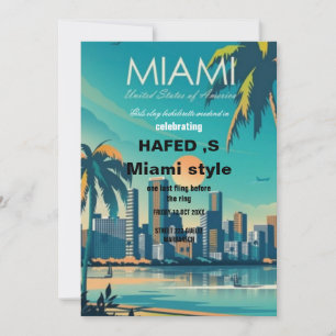 Convite Fim de semana de garotas de verão em Miami despedi