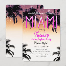 Convite Fim de semana de meninas de verão em Miami despedi