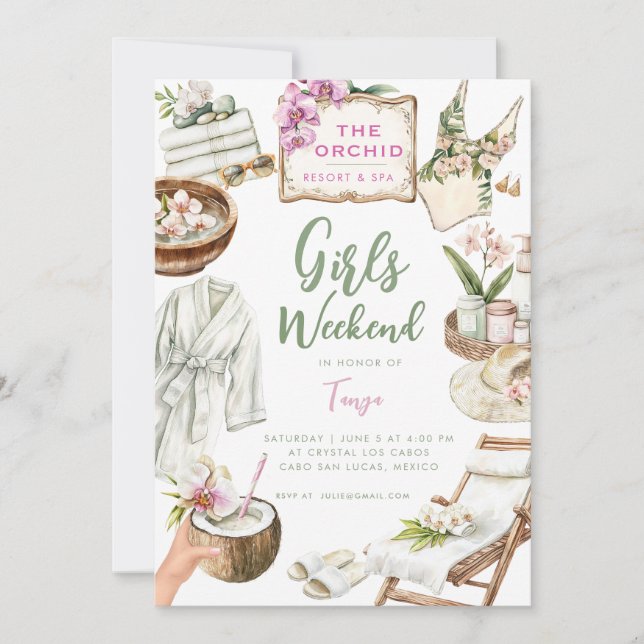 Convite Fim de Semana de Orquídea (Frente)