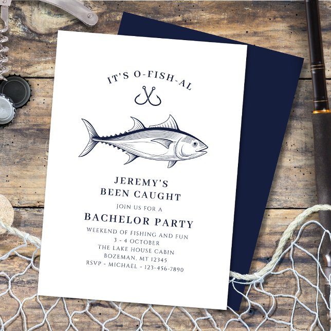 Convite Fim de Semana de Pesca de Festa de Solteiro (Criador carregado)