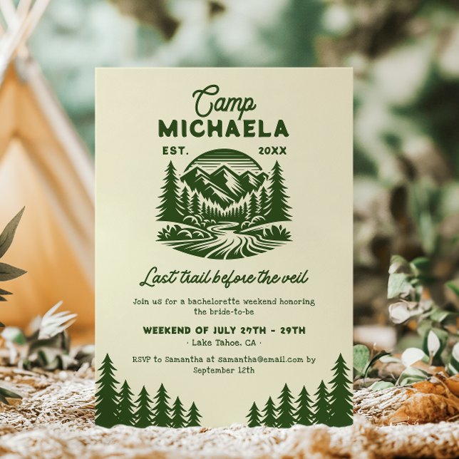 Convite Fim de semana de retiro da última trilha da noiva  (Criador carregado)