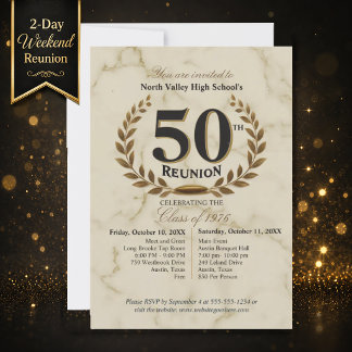 Convite Fim de Semana de Reunião de 50 Anos da Turma de 19