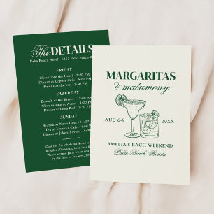 Convite Fim de Semana de Solteira Margaritas & Matrimônio