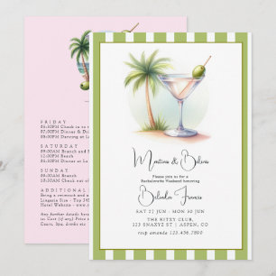 Convite Fim de Semana de Solteira Martinis & Bikinis