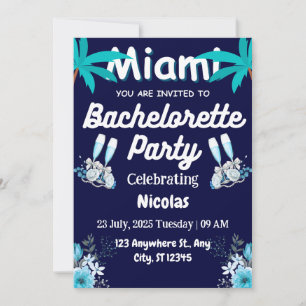 Convite Fim de Semana de Verão em Miami na Praia Festa de