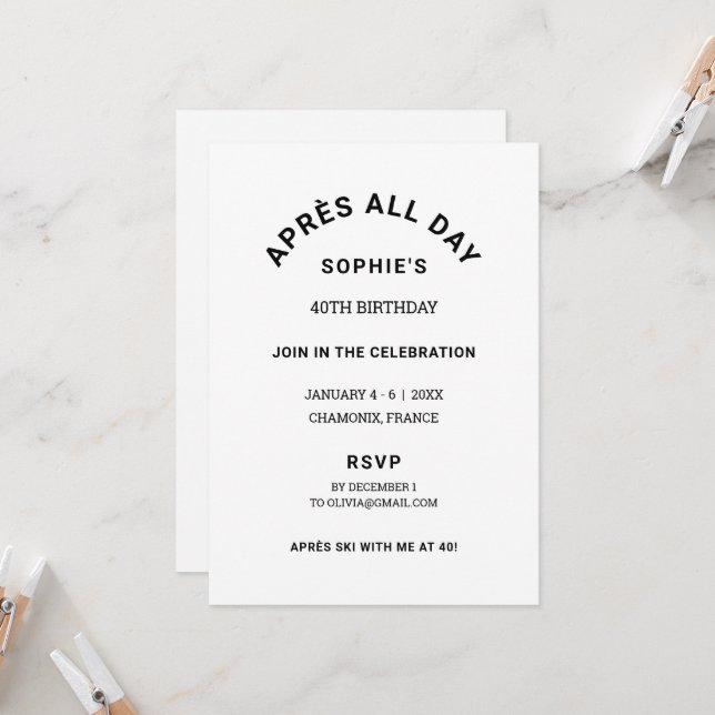 Convite Fim de Semana do aniversário de 40 anos de inverno (Frente/Verso In Situ)