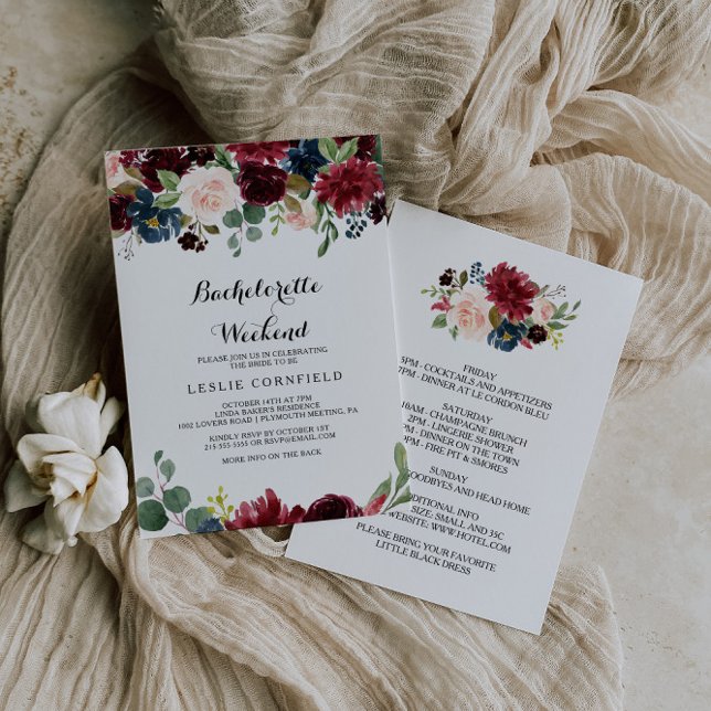 Convite Fim de Semana do Autumn Rustic Bachelorette (Criador carregado)