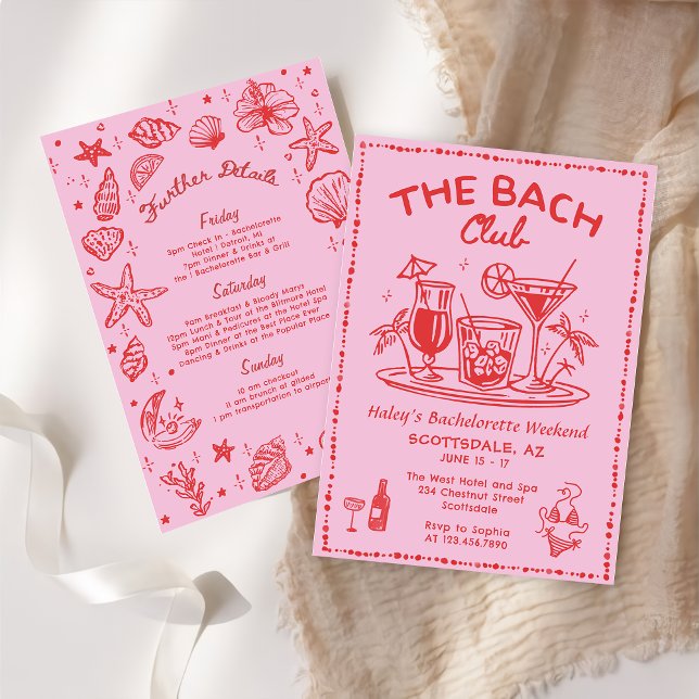 Convite Fim de Semana do Cocktail Desenhado à Mão (Criador carregado)