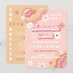 Convite Fim de Semana do Hippie Retro Bachelorette