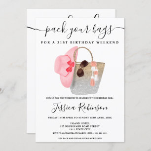 Convite fim de semana do programa de relíquia de bolsa de 