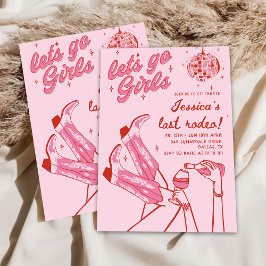 Convite Fim de Semana do Rodeio da Cowgirl Disco Solteira