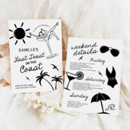 Convite Fim de Semana do Último Desenho da Mão do Brinde