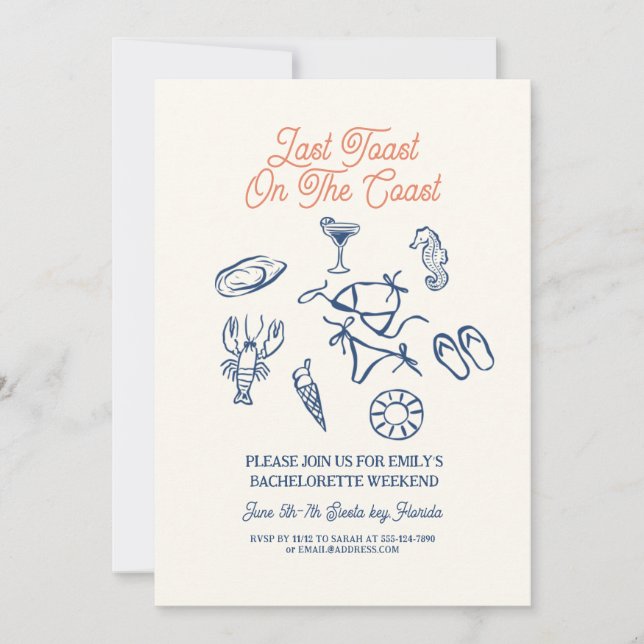 Convite Fim de Semana do Último Litoral da Seashell (Frente)