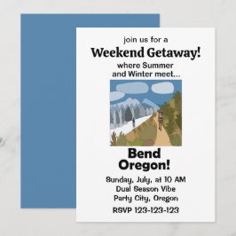 Convite Fim de semana em Bend Oregon com clima duplo