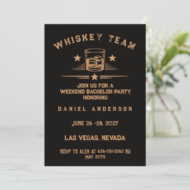 Convite Fim de Semana Personalizado de Festa de Despedida  (Em pé/Frente)