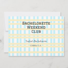 CONVITE FIM DE SEMANA RETRÔ DE NOIVA CLUB AZUL AMARELO DAT