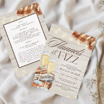 Convite Fim de Semana Rustic Flannels & Fizz Fall Bachelor<br><div class="desc">Este Convite Rustic Flannels & Fizz Fall Weekend captura a essência do outono com o seu charmoso design, com cores quentes e elementos rústicos. Perfeito para celebrá-lo numa atmosfera acolhedora, o convite dá o tom para um encontro delicioso, convidando convidados a desfrutar de um dia memorável cheio de padrões flanelas...</div>