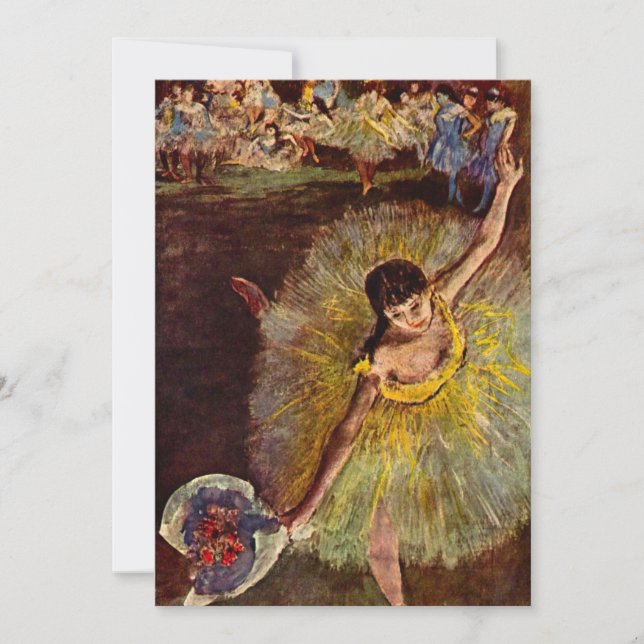 Convite Fim de uma Arabesque por Edgar Degas, Ballet Antig (Frente)