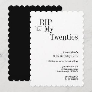 Convite Fim dos 20 anos Festa de Aniversário de 30 anos Mi
