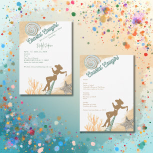 Convite final de semana da solteira estética da cowgirl co