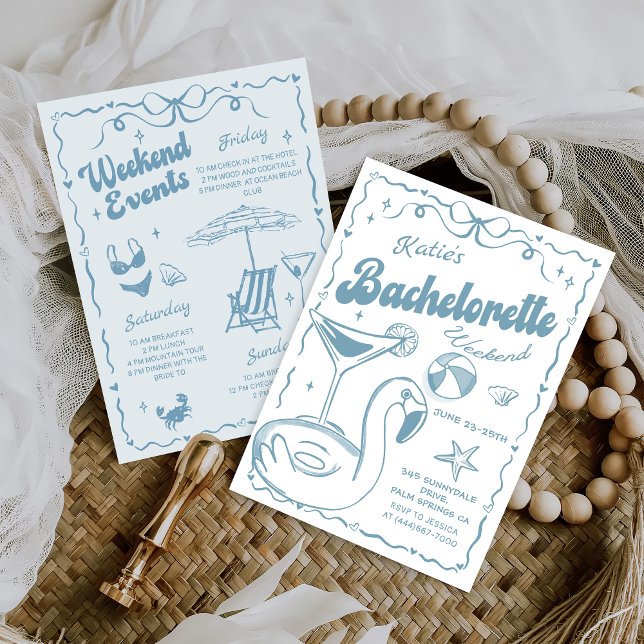 Convite Final de Semana da Última Bachelorette Toast da Pr (Criador carregado)