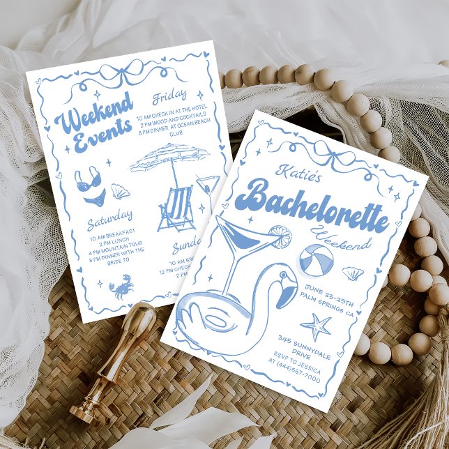 Convite Final de Semana da Última Bachelorette Toast da Pr (Criador carregado)