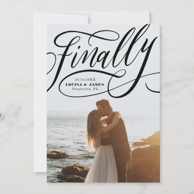 Convite Finalmente adiada Foto Covid Salvar a Data (Frente)