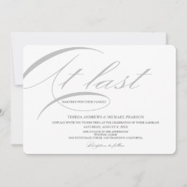 Convite Finalmente Calliografia Casamento Moderno Minimali