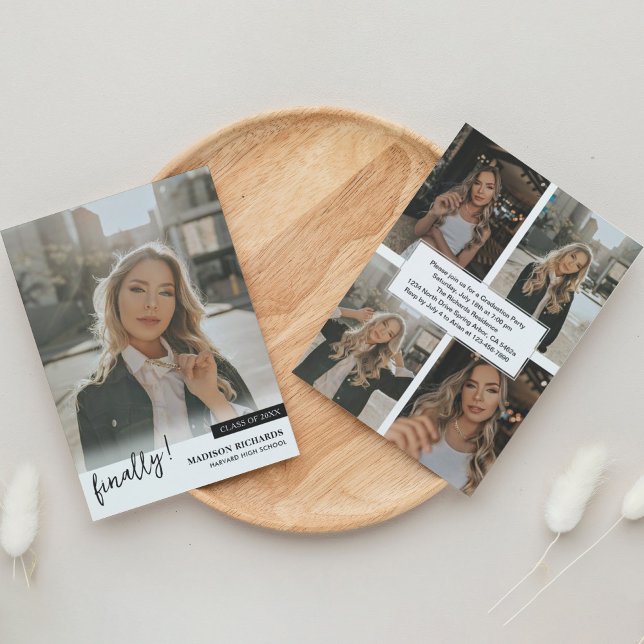 Convite Finalmente, Festa de formatura de Colagem de Fotos (Criador carregado)