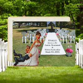 Convite Finalmente se Casando Casal Engraçado de Cabelo Es