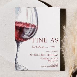 Convite Finas Como Festa de aniversário De Vinho Vermelho 