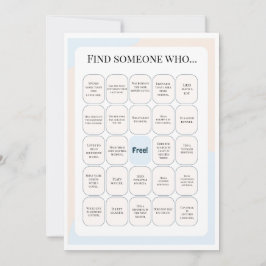 Convite Find Someone Who Classroom Bingo Activity