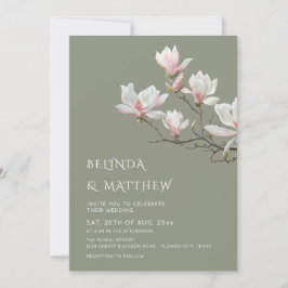 Convite Fine Art Magnolia Casual Sage Green Wedding