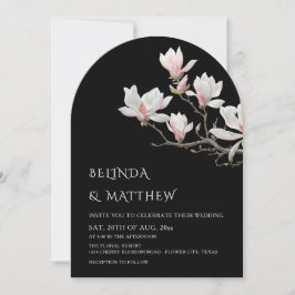 Convite Fine Art Magnolia Casual Wedding Black
