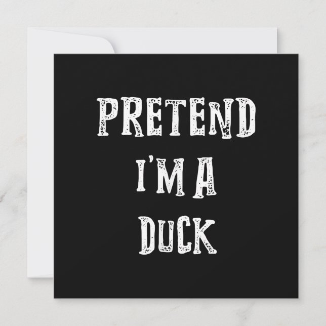 Convite Fingir Que Eu Sou Um Pato Fantasia De Halloween Ca (Frente)