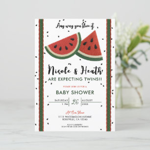 Convite Fio de Melancia Do Modo que Você Fatiei Chá de Beb